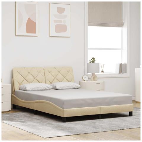 Giroletto senza Materasso Crema 140x200 cm in Tessuto - Foto 2