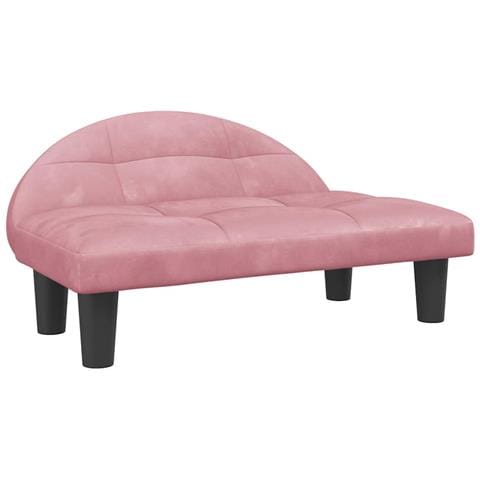 Lettino per Cani Rosa 70x52x30 cm in Velluto - Foto 1