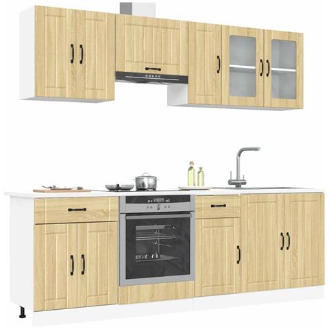 Set Mobili da Cucina 8 pz Kalmar Rovere Sonoma in Truciolato - Foto 2