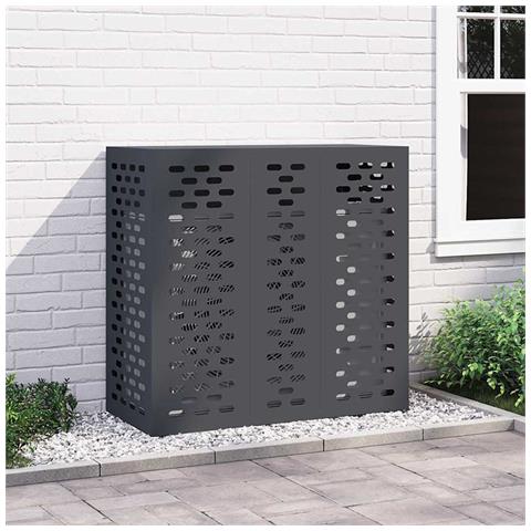 Copertura per condizionatore d'aria Antracite 110 x 50 x 105 cm - Foto 2