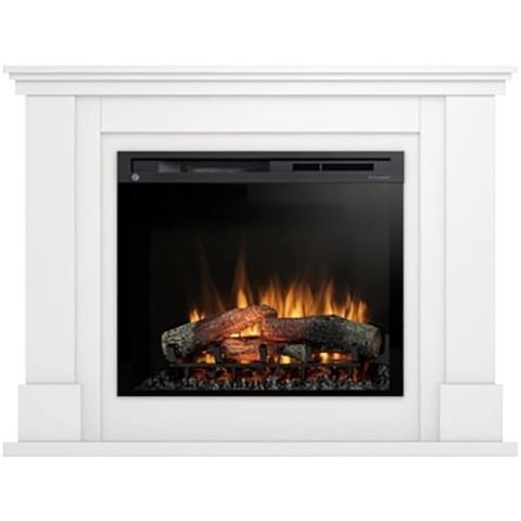 Caminetto Elettrico Angolare Da Pavimento A Libera Installazione 26' Bianco - Luena - Foto 1