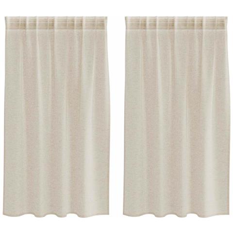 Tende con tende 2 pcs Sabbia 140x140cm Poliestere - Foto 1