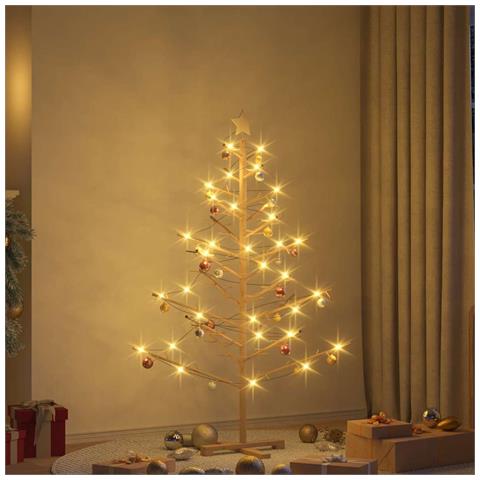 Albero di Natale in legno con supporto Naturale 150 cm - Foto 2