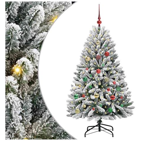 Albero di Natale artificiale con 150 LED Verde e Bianco 150 cm - Foto 1