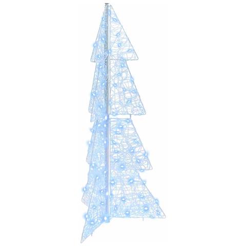 Albero di Natale con 100 LED Bianco Freddo 120 cm Acrilico - Foto 1