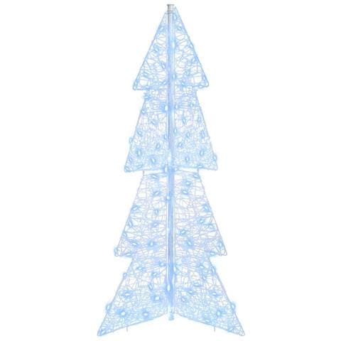 Albero di Natale con 100 LED Bianco Freddo 120 cm Acrilico - Foto 2