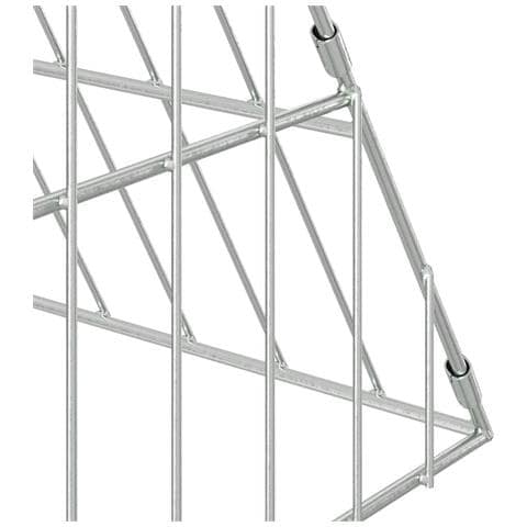 Gabbia per Conigli Argento 215 x 100 x 85 cm Acciaio zincato - Foto 9