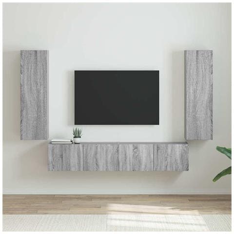 Mobile TV da parete 2 pcs Grigio Sonoma 30 x 31 x 100 cm - Foto 2