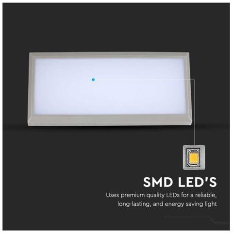 Lampada LED da Muro Angolare 20W Colore Grigio 6400K IP65, colore Grigio - Foto 2