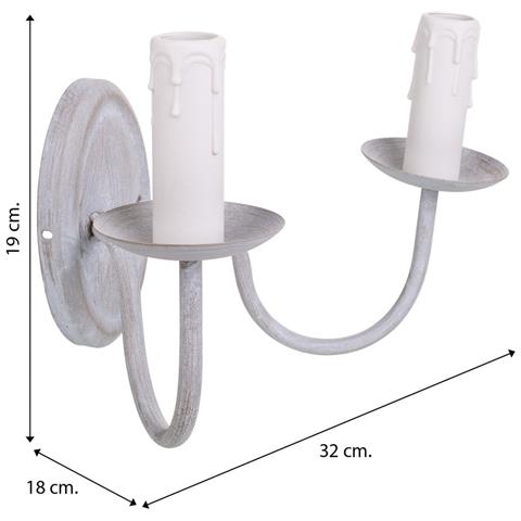 Lampada Da Parete Grigia 32x18x19h - Foto 6