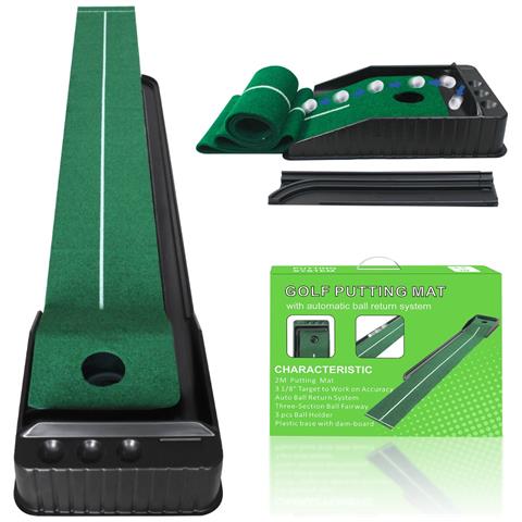 Tappetino Da Golf Indoor 2m Con Sistema Di Ritorno Automatico Della Palla - Foto 2