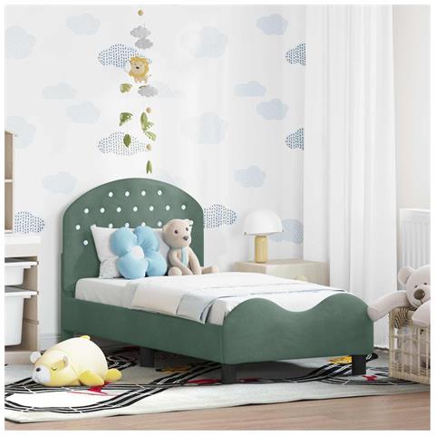 Struttura letto per bambini con testata Verde Mare 70 x 140 cm - Foto 2