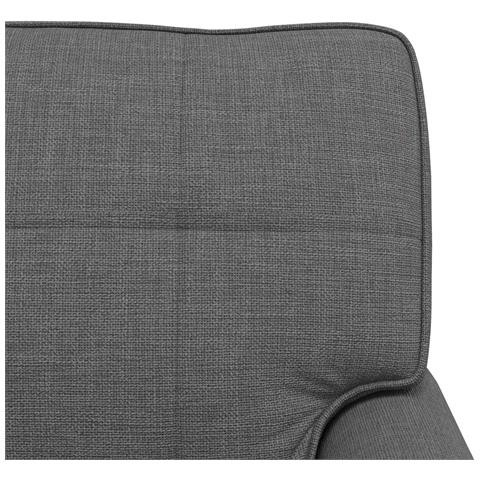Chaise Lounge con cuscino Grigio scuro 91 x 157 x 91 cm Tessuto - Foto 9