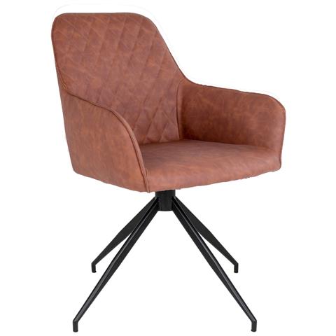 Sedia Harbo-marrone-similpelle-62x56x89 Cm - Foto 1
