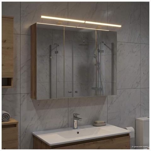 Mobiletto per specchio da bagno con porta Rovere Artigianale - Foto 2