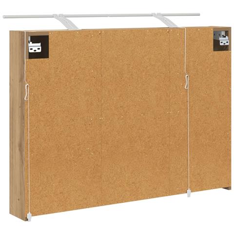Mobiletto per specchio da bagno con porta Rovere Artigianale - Foto 9
