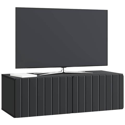 Mobile Porta TV da Muro Montaggio a parete Nero 98 x 41 x 30 cm - Foto 2