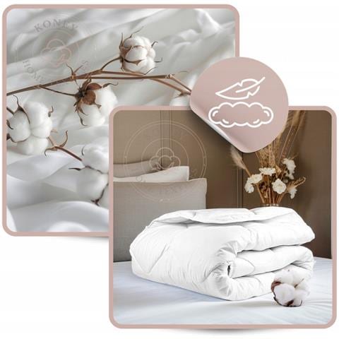 Piumino in silicone per tutte le stagioni 160x200 cm - Bianco - Antiallergico - Alta qualità - Confortevole - Foto 2