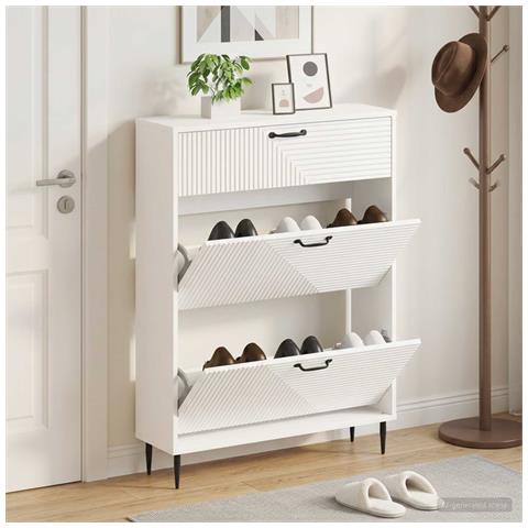 Mobile per scarpe HAARLEM 78 x 24 x 103 cm Legno ingegnerizzato - Foto 2