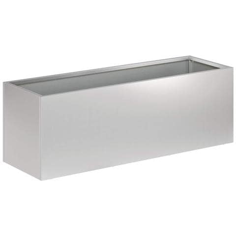 Vaso da giardino Argento 60 x 20 x 20 cm Acciaio zincato - Foto 1