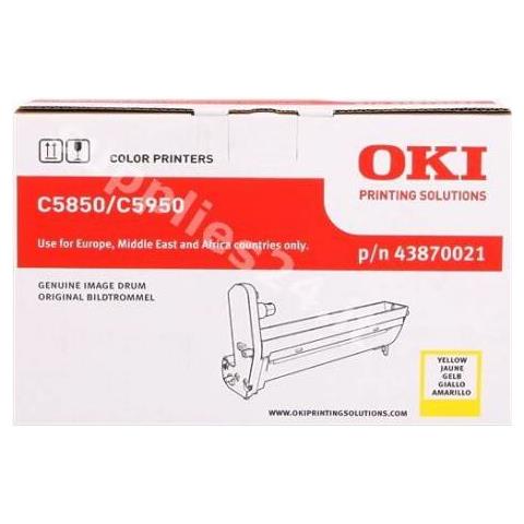 TONER COMPATIBILE - 43870021 Tamburo di Stampa Giallo per C5850 / C5950 / MC560 - Foto 3