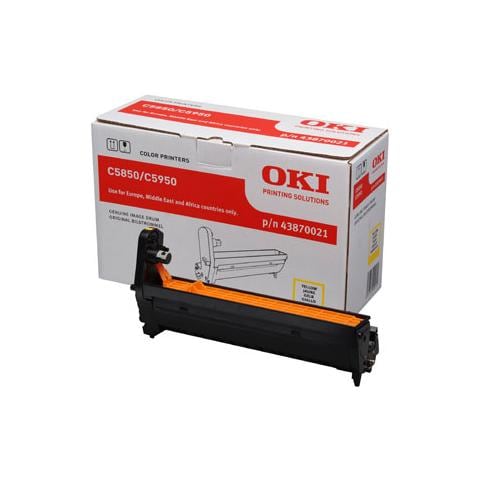 TONER COMPATIBILE - 43870021 Tamburo di Stampa Giallo per C5850 / C5950 / MC560 - Foto 2