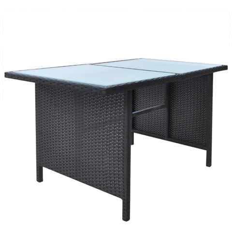 18 Pz Set Mobili Da Giardino In Polirattan Nero - Foto 2