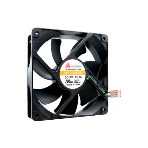 FAN-12CM-T01 sistema di raffreddamento per computer Universale Ventilatore Nero - Foto 1