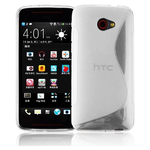 Custodia Compatibile Con Htc Butterfly S In Semi Transparente - Coperchio Protettivo In Silicone Tpu Flessibile - Foto 1