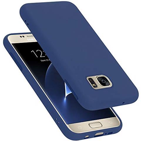 Custodia Compatibile Con Samsung Galaxy S7 In Liquid Blu - Coperchio Protettivo In Silicone Tpu Flessibile - Foto 1