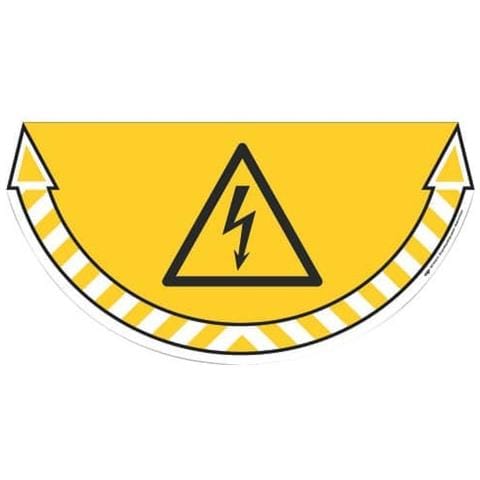 Adesivi Segnalatori Rischio Elettrico Pvc 700x350 Mm. Sp 0,2 Mm Giallo - 170105005 - Foto 1