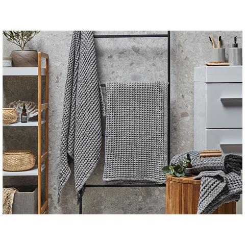 Set Di 4 Asciugamani In Cotone Grigio Areora - Foto 11