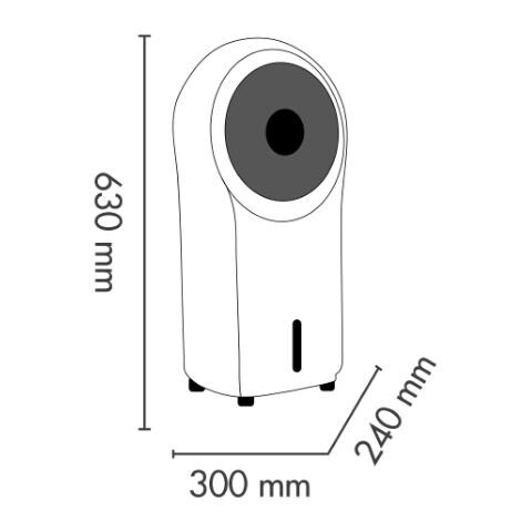 Raffrescatore Evaporativo Polifemo Talao Potenza 50 W Capacità 4.6 Litri Colore Bianco Puro - Foto 4