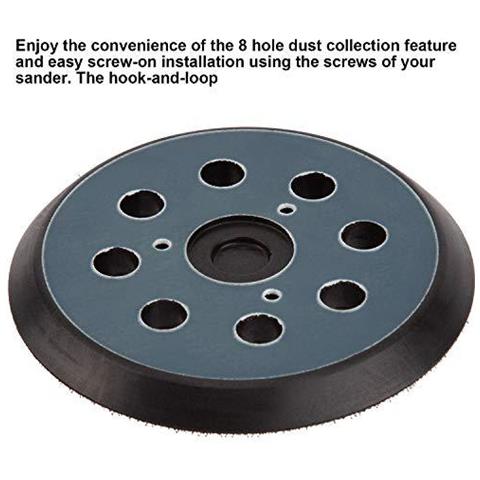 5 Pollici 8 Hole Sander Pad Pad Di Ricambio Per Dewalt 151.281-08 Dw4388 Makita 743.081-8 743.051-7 Porter Cable - Adatto Dw421 K Dw423 K Makita Bo5010 Bo5030k Porter Cable 390k 382 343 - Foto 2