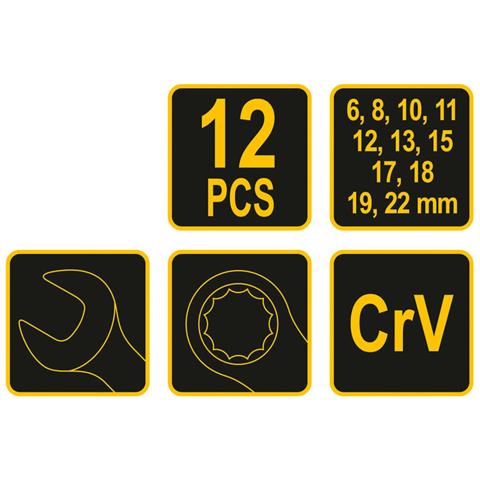 Set Chiavi Combinate 12 pz 6-22 mm - Foto 2