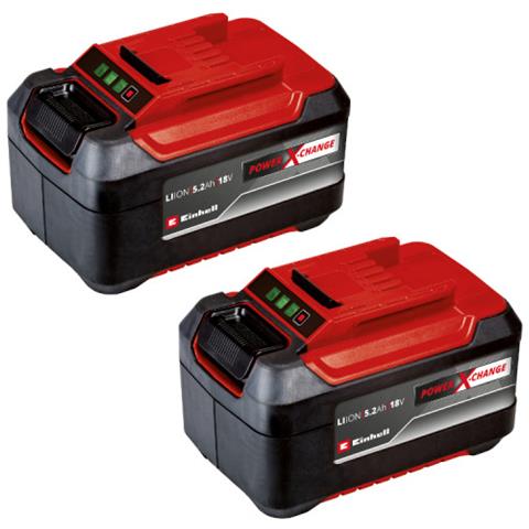 Set Di 2 Batterie Einhell 18v Power X-change - 5,2ah - Twinpack - Foto 1