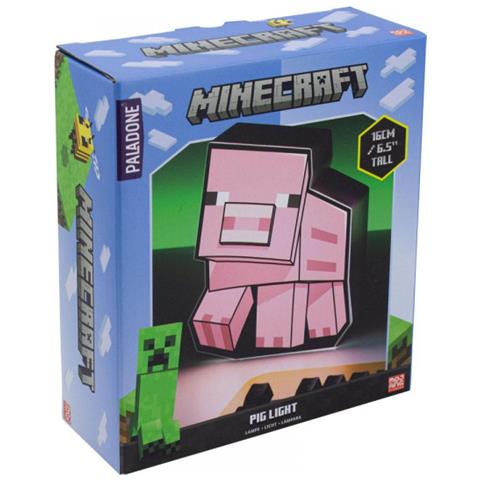 Box Light Lampada Da Tavolo Minecraft Pig 2d Rosa - Foto 7