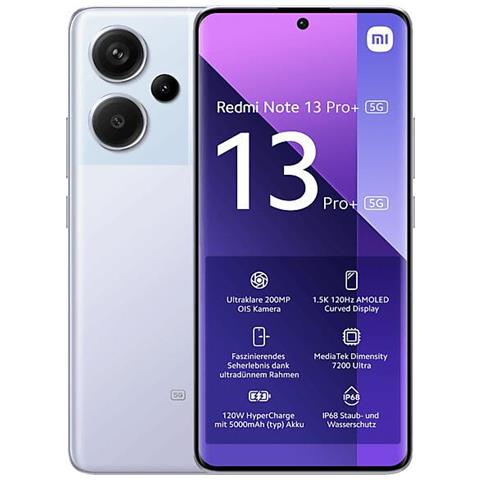 Redmi Note 13 Pro+ 5G 512GB 12GB Ram Dual Sim Display 6.67" QHD Fotocamera 200 Mpx Viola - Foto 1