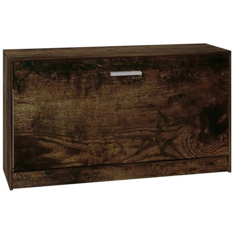 Scarpiera Rovere Fumo 80x24x45 Cm In Legno Multistrato - Foto 2