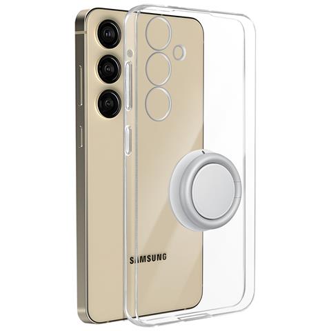 Cover Per Samsung Galaxy S24 Plus Anello Supporto Amovibile Originale, Trasparente - Foto 5