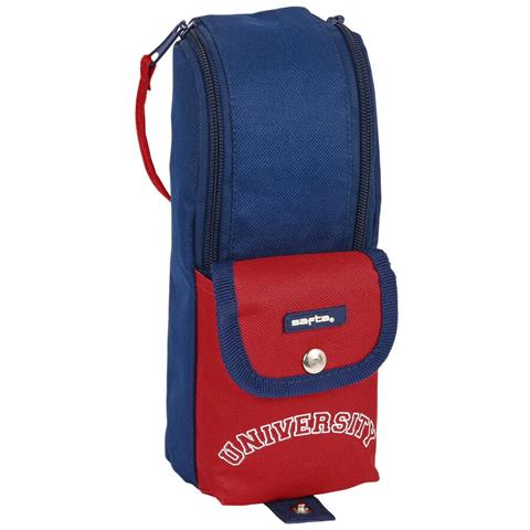 Astuccio Scuola University Rosso Blu Marino (6 X 21 X 6 Cm) - Foto 1