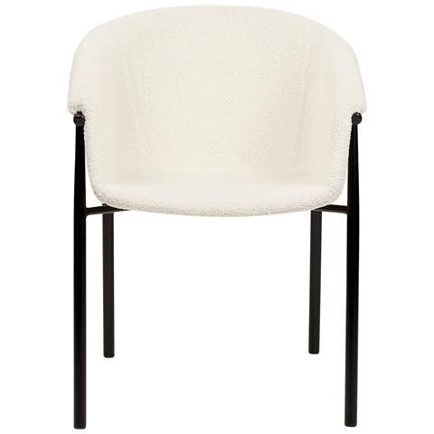 Set Di 2 Sedie Da Pranzo Bouclé Bianco Sporco Ames - Foto 2