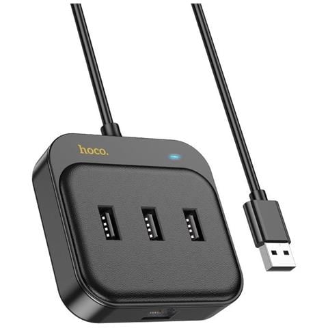 Hub Originale Multiporta Ciabatta 3x Usb 2.0 + Rj45 Con Cavo 1.2m Usb-a - Foto 1