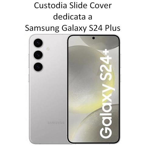 Custodia Tpu Silicone Slide Cover Case Con Protezione Fotocamere Per Samsung Galaxy S24 Plus Black - Foto 2