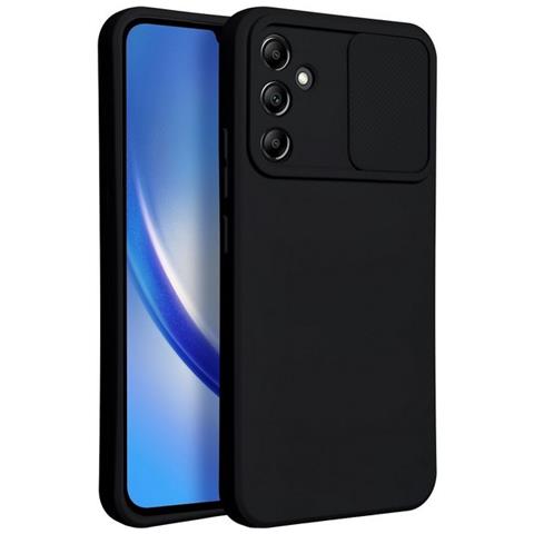 Custodia Tpu Silicone Slide Cover Case Con Protezione Fotocamere Per Samsung Galaxy S24 Plus Black - Foto 1