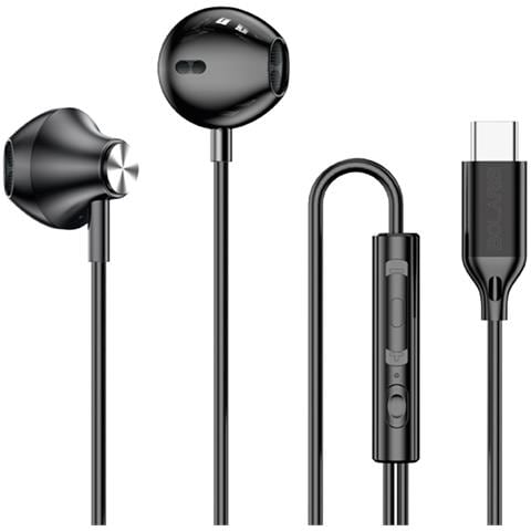 Auricolari Usb-c Semi In-ear Con Telecomando Modello Jupiter, Nero - Foto 1