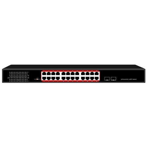 Switch 24 Porte Gigabit POE 400 Watt Con 2 Porte SFP - Foto 1