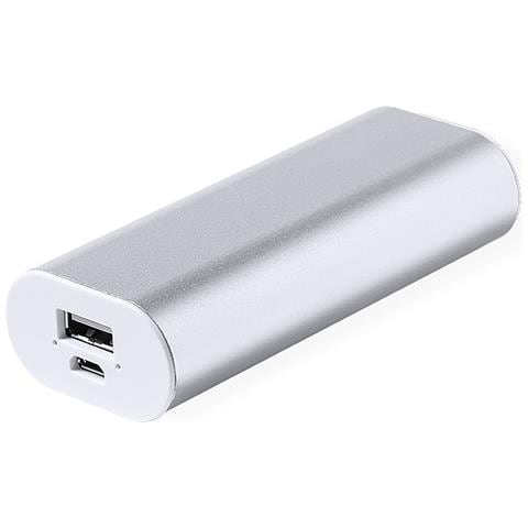 Powerbank 2200 Mah. Usb In Alluminio. 4,1x9,5x2,3 Centimetri. Color Argento - Foto 1