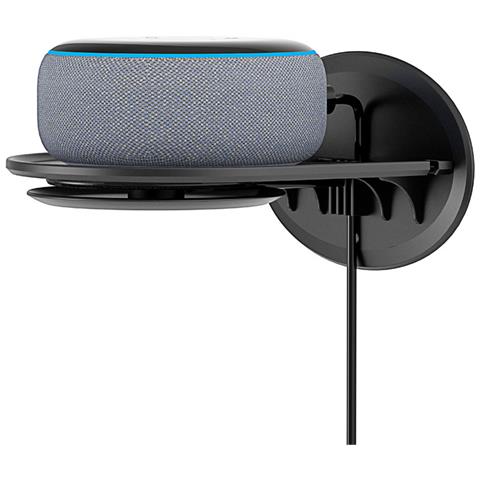 Supporto Da Parete Per Altoparlanti Intelligenti Con Organizzatore Di Cavi 12x14x7 Cm. Colore Nero - Foto 1