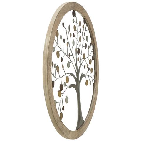 Decorazione In Metallo 3d Albero 9 - Marrone - Metallo - 61x1,8x61 Cm - Foto 2